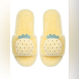 Rialto Brand Pineapple Open toes Slippers. Yellow New boutique item.